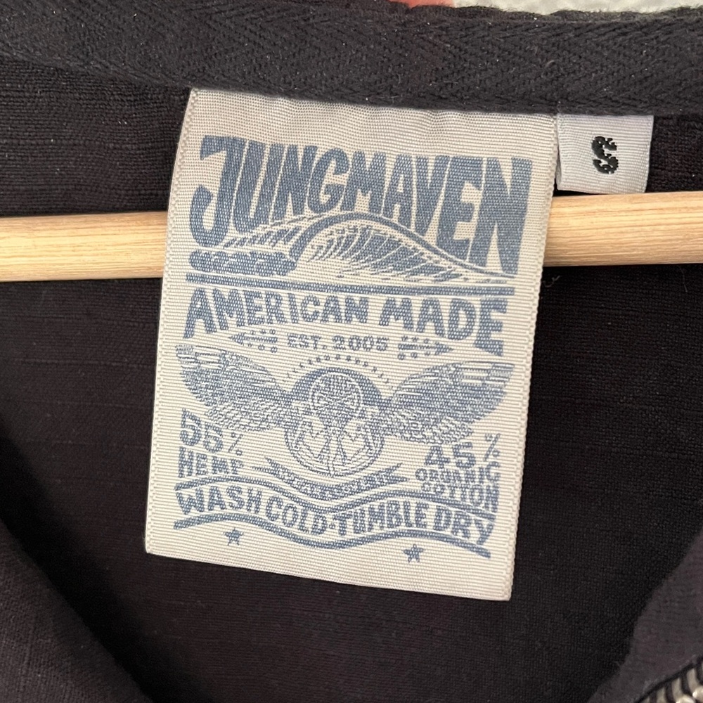Jungmaven Black Shoreline Anorak Jacket. Small.